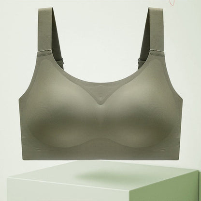 Anti-sagging Wireless Bra - Green - 4XL - image 6