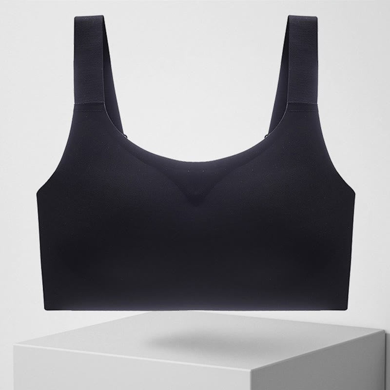 Anti-sagging Wireless Bra - Black - 4XL - image 11
