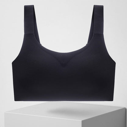 Anti-sagging Wireless Bra - Black - 4XL - image 11