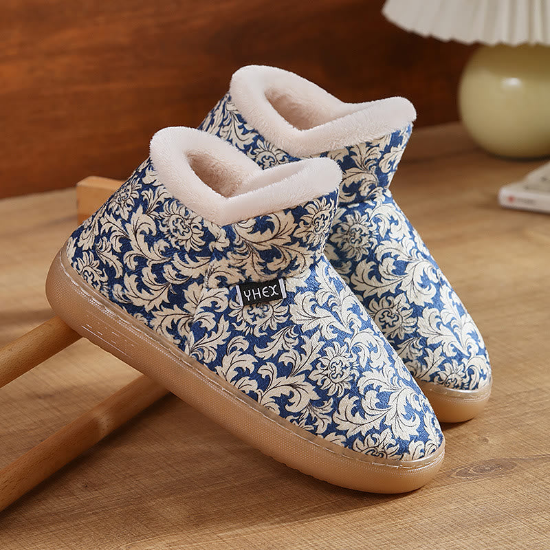 Plus Size Elegant Pattern Slippers - Blue - EU40-41(US7-7.5) - image 9