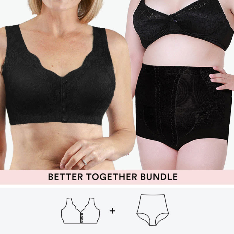 Bundle Lace Bras + Panty - Black - 5XL - 3XL - image 0