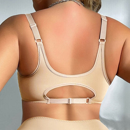 Seamless Front Buckle Full Cup Wireless Bra - image 6