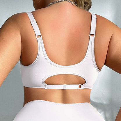 Seamless Front Buckle Full Cup Wireless Bra - image 4