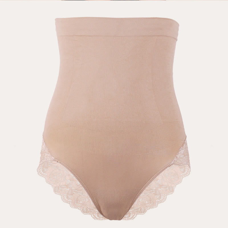 Plus Size High Waist Lace Shapewear Panty
