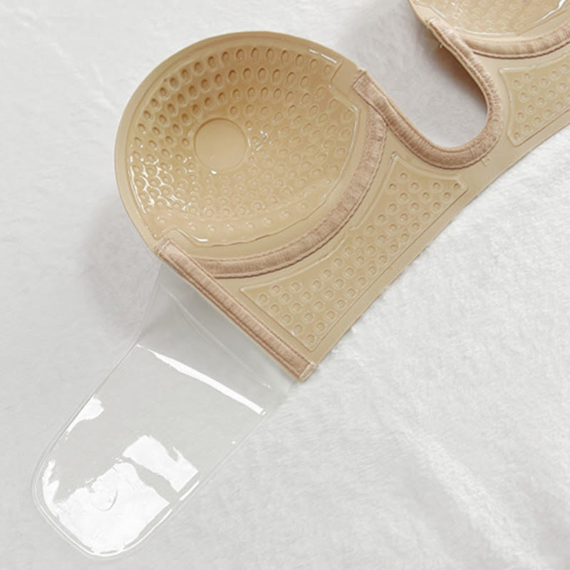 Plus Size Deep U Push Up Sexy Sticky Bra