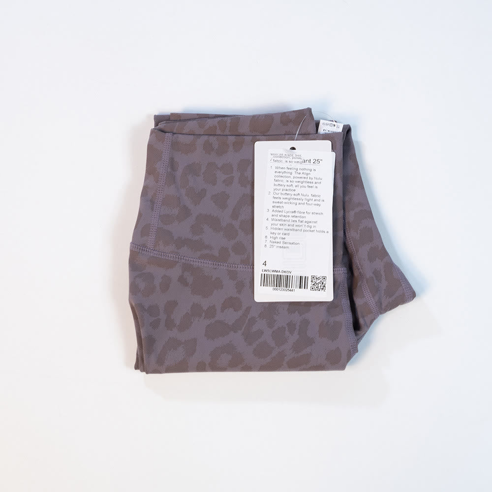 High Waist Fitness Yoga Leopard Legging - Purple - 3XL - image 14
