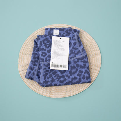 High Waist Fitness Yoga Leopard Legging - Blue - 3XL - image 12