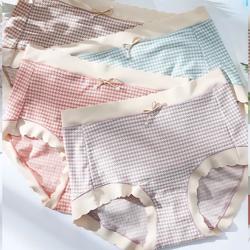 High Waist Seamless Plaid Panty(3 Packs) - image 1