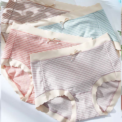 High Waist Seamless Plaid Panty(3 Packs) - image 1