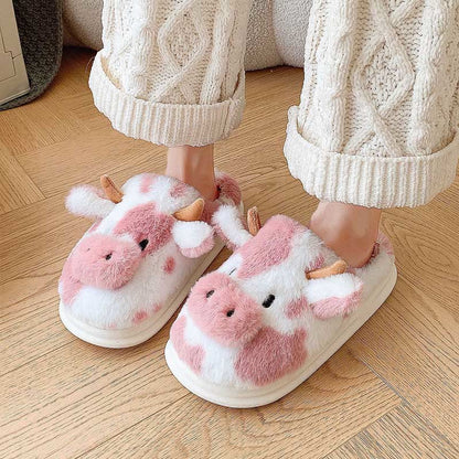 Plus Size Plush Cow Slippers - image 4