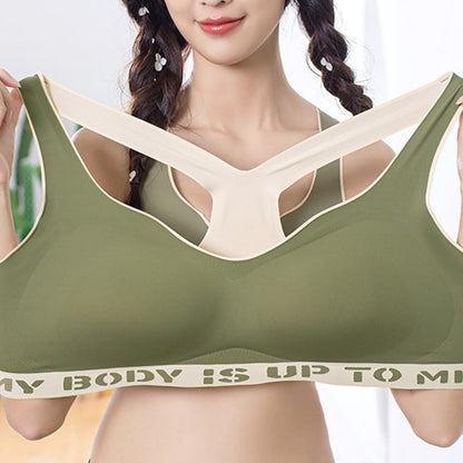 Plus Size Seamless Fitness Push-up Sports Wireless Bra - image 9