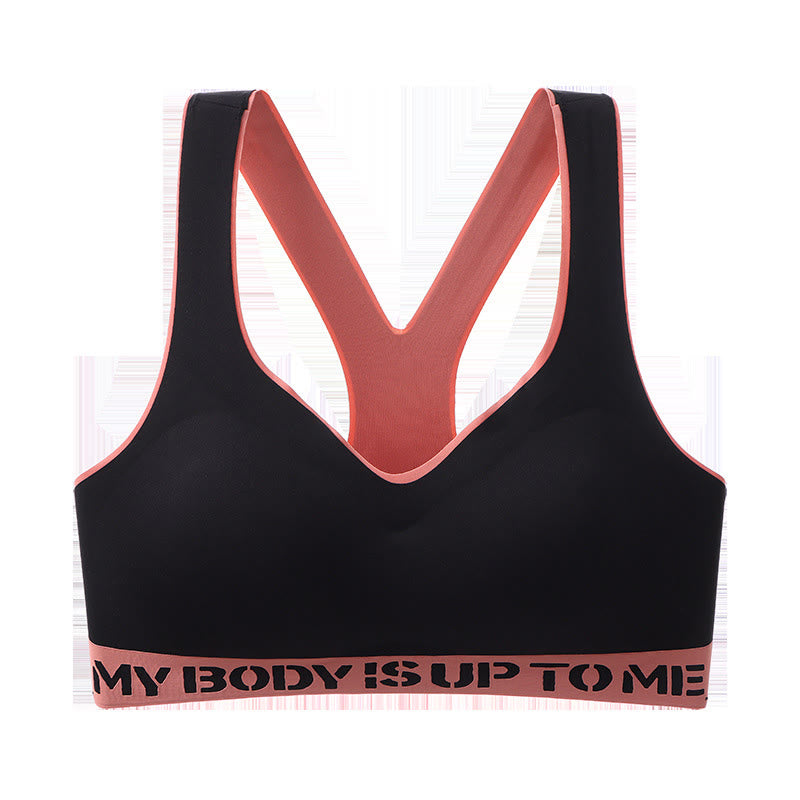 Plus Size Seamless Fitness Push-up Sports Wireless Bra