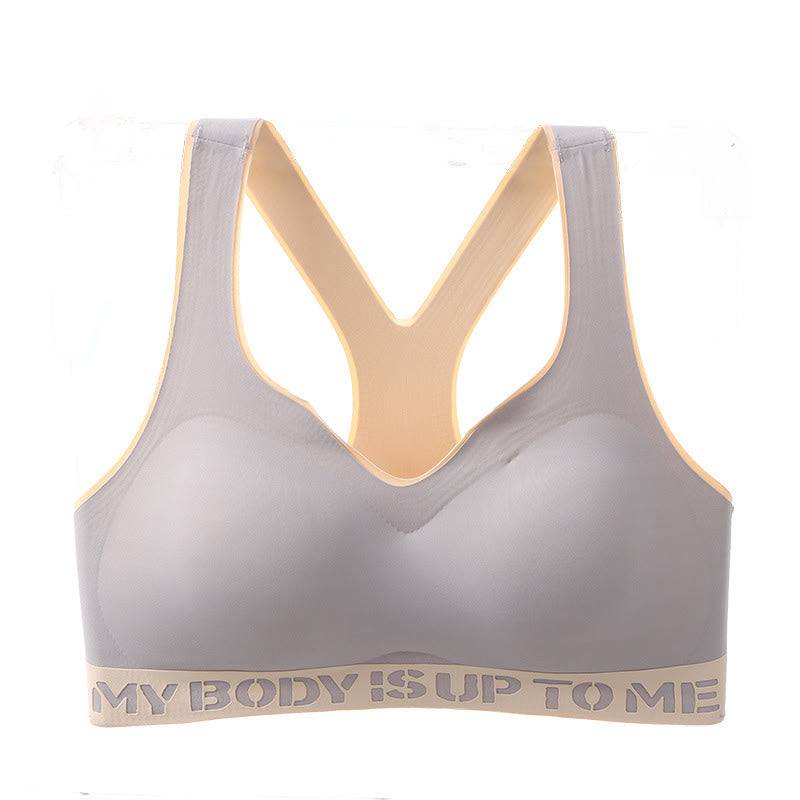 Plus Size Seamless Fitness Push-up Sports Wireless Bra