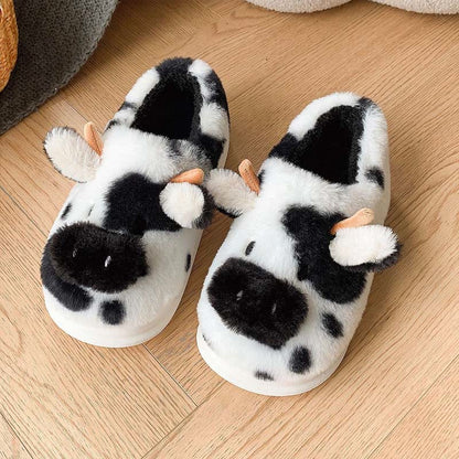 Plus Size Cartoon Cow Slippers - Black - EU44-45(US9-10) - image 7