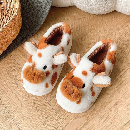 Plus Size Cartoon Cow Slippers - Brown - EU43-44(US9-10) - image 8
