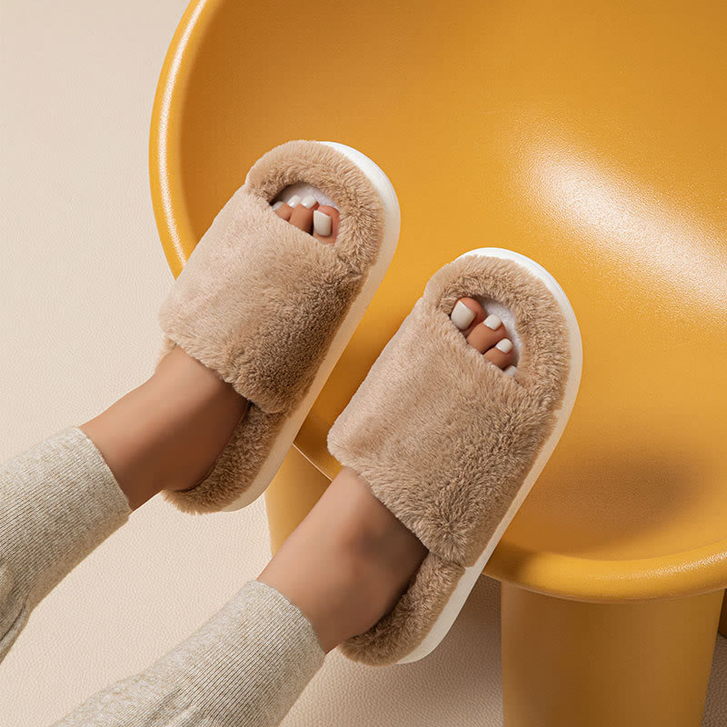 Plus Size All Season Cozy Slippers - Khaki - EU44-45(US9-10) - image 8