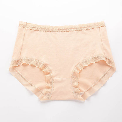 Simple High Waist Cotton Panty(3 Packs) - Apricot - 3XL - image 7