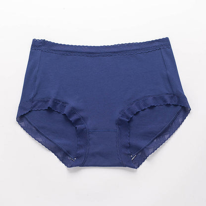 Simple High Waist Cotton Panty(3 Packs) - Dark Blue - 3XL - image 11