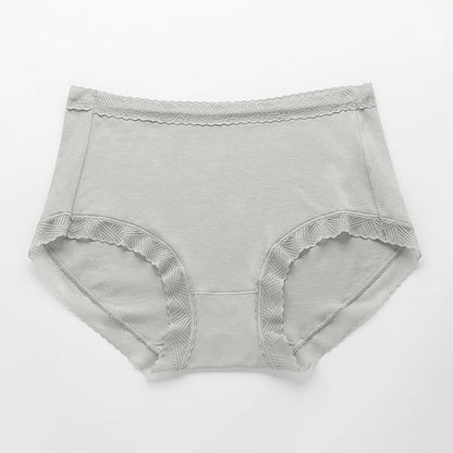 Simple High Waist Cotton Panty(3 Packs) - Silver - 3XL - image 6