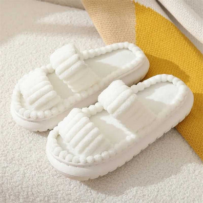 Plus Size Comfortable Pleated Slippers - White - EU43-44(US9-10) - image 10