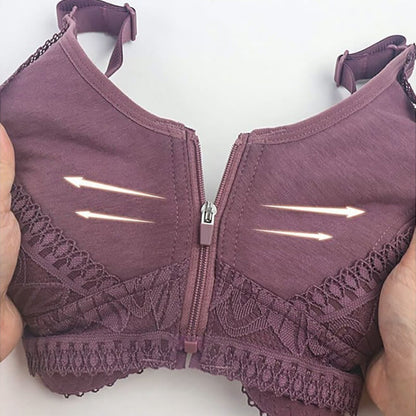 Front Closure Zipper Lift Wireless Bra - image 1