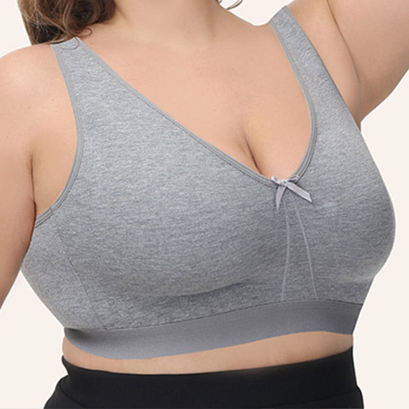 Seamless Cotton Wireless Bra - image 1