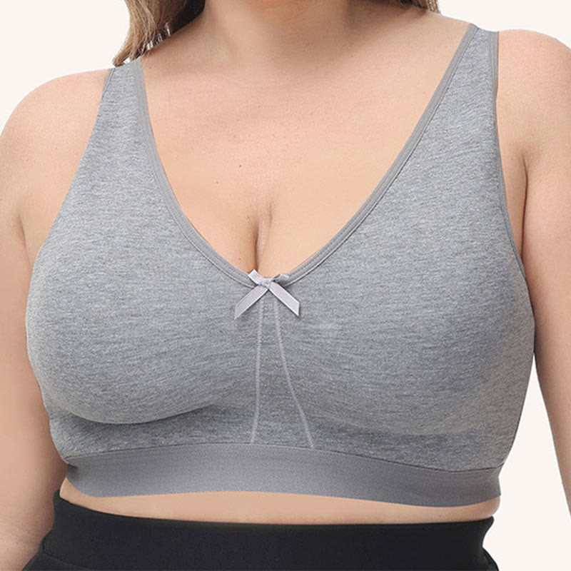 Seamless Cotton Wireless Bra - image 2