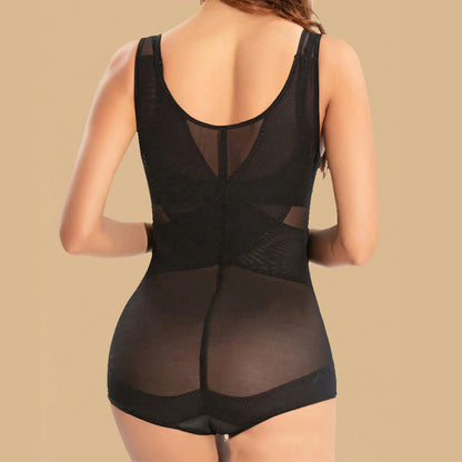 Plus Size Sexy Cross-strap Tummy Control Mesh Shapewear