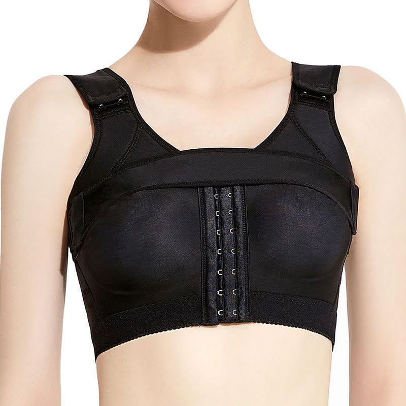Post Surgery Front Closure Compression Vest - Black - XS - image 6