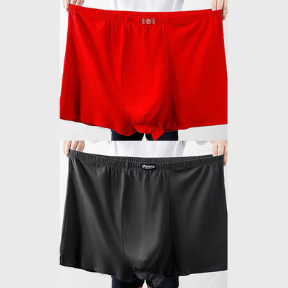 Plus Size High Waist Loose Cotton Men's Boxer Brief(2 Packs)