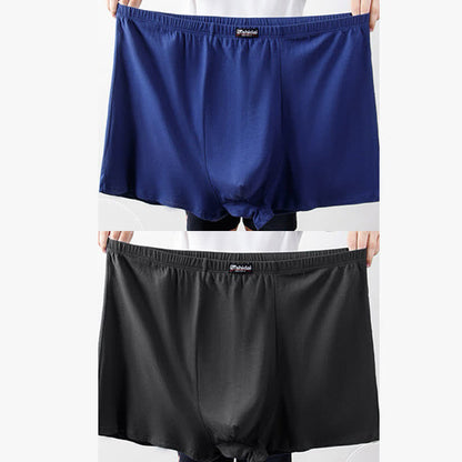 Plus Size High Waist Loose Cotton Men's Boxer Brief(2 Packs)