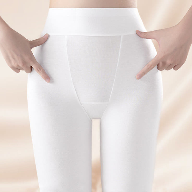 High Waist 2-in-1 Panty Safety Pant - White - 4XL - image 2