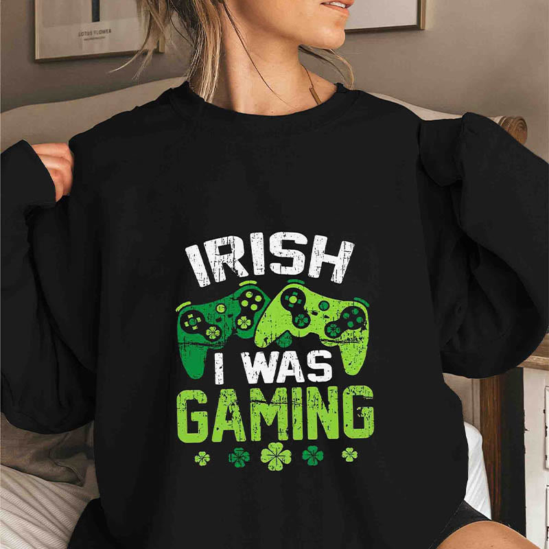 Plus Size I Was Gaming Sweatshirt - Black - 3XL - image 2