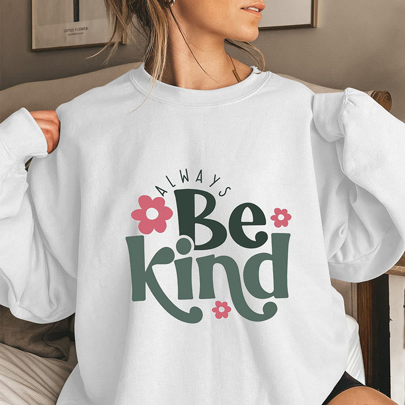 Plus Size Always Be Kind Sweatshirt - White - 3XL - image 3