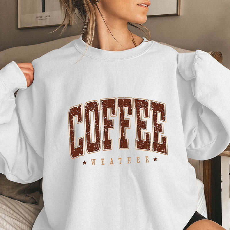 Plus Size Coffee Weather Sweatshirt - White - 3XL - image 3
