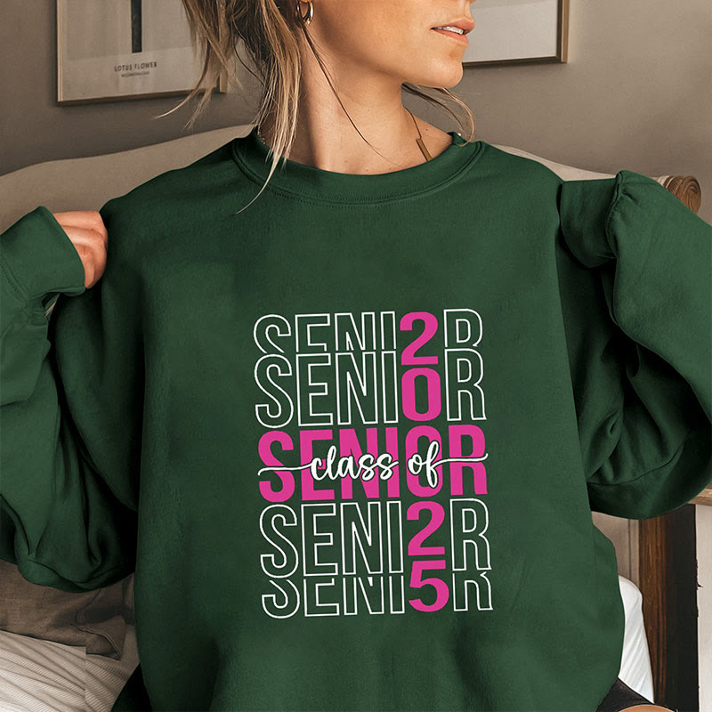 Plus Size Senior Class Sweatshirt - Dark Green - 3XL - image 4