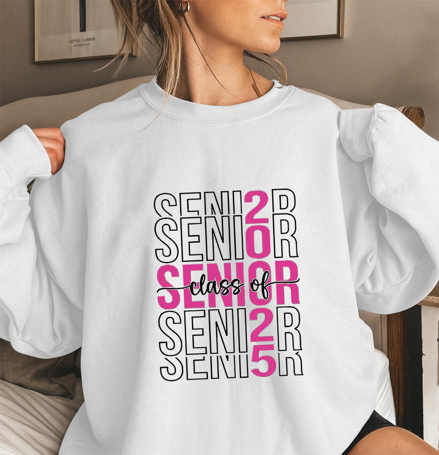 Plus Size Senior Class Sweatshirt - White - 3XL - image 3