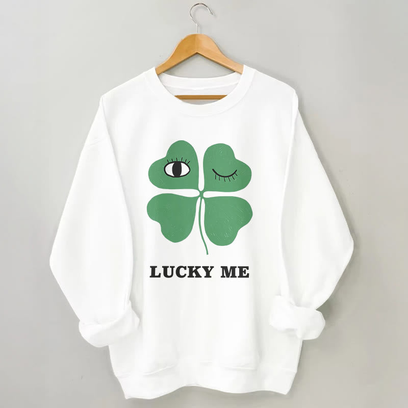 Plus Size Lucky Me Sweatshirt - White - 3XL - image 4