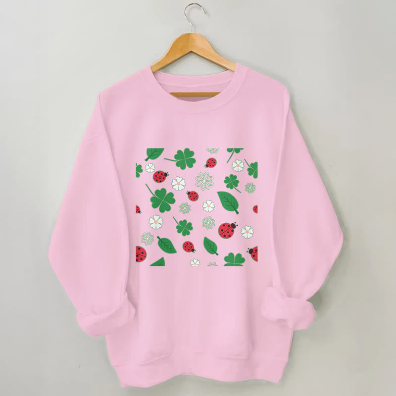 Plus Size Seven Spotted Ladybug Sweatshirt - Pink - 3XL - image 5