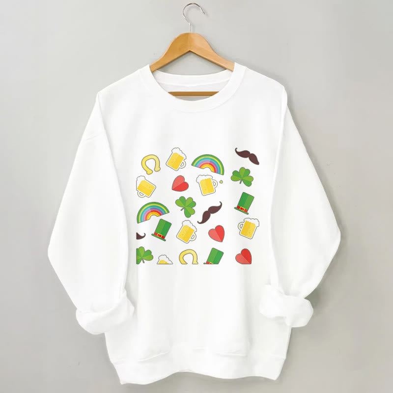 Plus Size Rainbow Beer Sweatshirt - White - 3XL - image 4