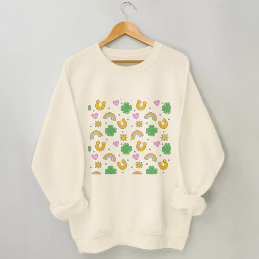 Plus Size Pink Heart Sweatshirt - Apricot - 3XL - image 0