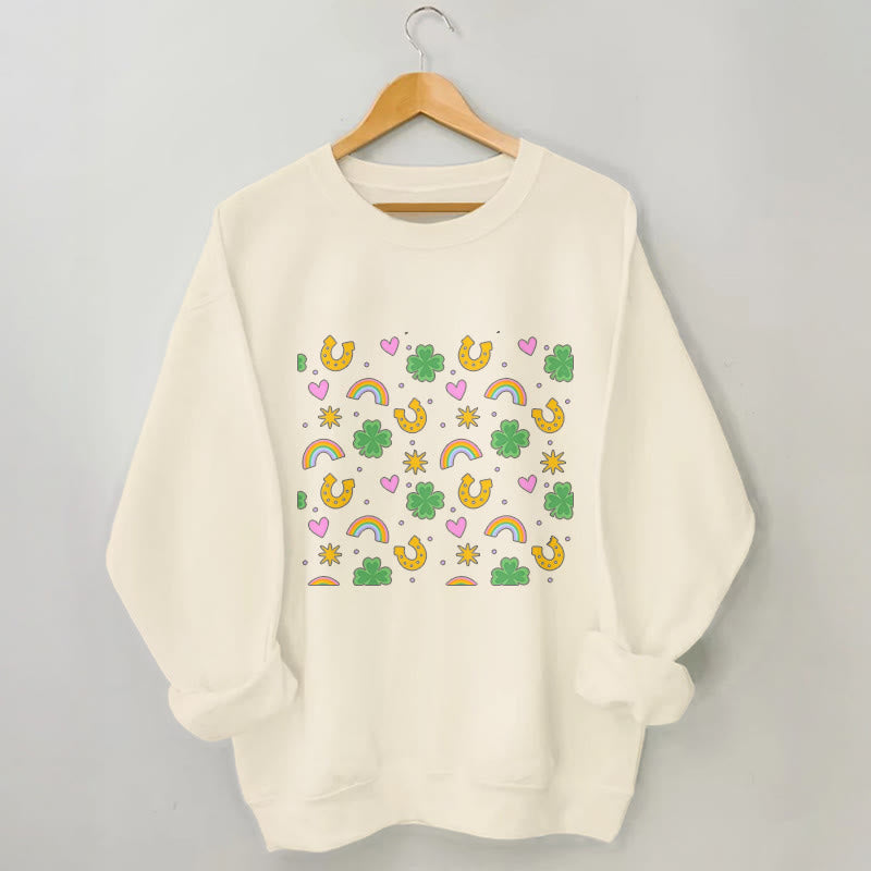 Plus Size Pink Heart Sweatshirt - Apricot - 3XL - image 1
