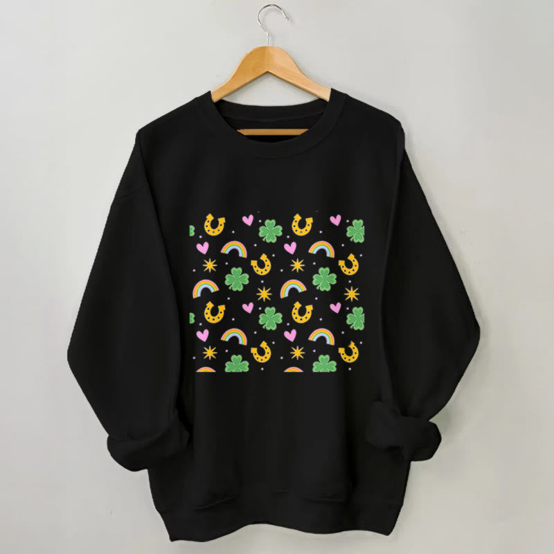 Plus Size Pink Heart Sweatshirt - Black - 3XL - image 3