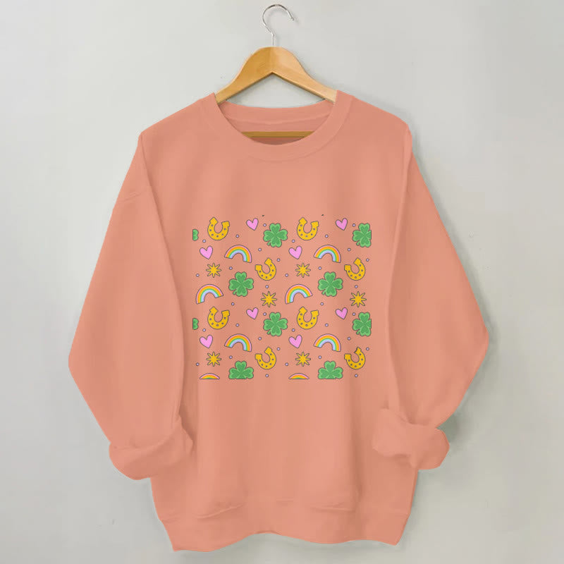 Plus Size Pink Heart Sweatshirt - Orange - 3XL - image 6