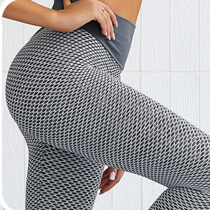 High Waist Honeycomb Yoga Fitness Legging
