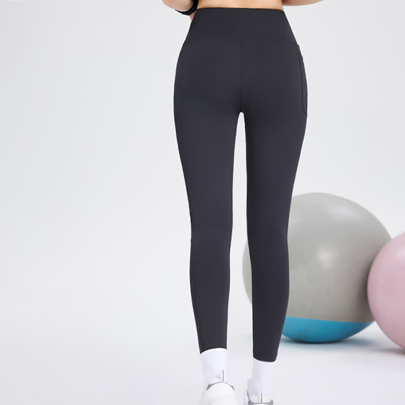 Plus Size High Waist Mesh Stitching Yoga Legging - image 5