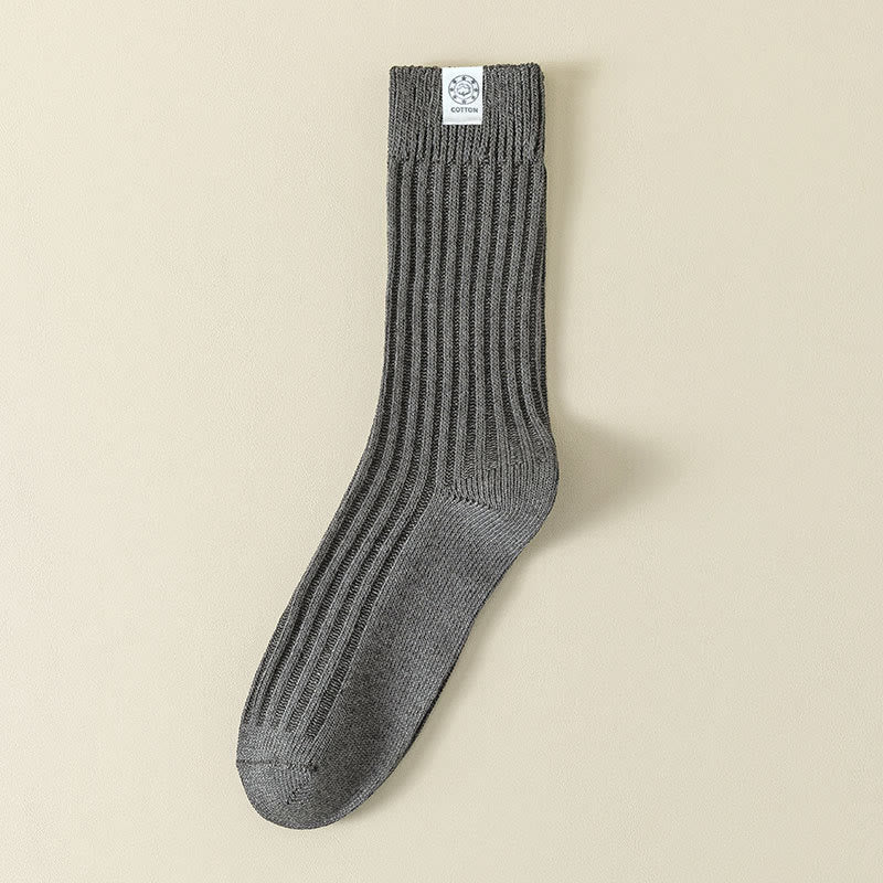 French Casual Quarter Socks(5 Pairs) - Dark Grey - EU43-48(US9-13) - image 7