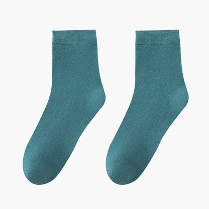 Skin Friendly Breathable Quarter Socks(8 Pairs) - Green - EU42-48(US8.5-13) - image 10