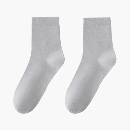 Skin Friendly Breathable Quarter Socks(8 Pairs) - Light Gray - EU42-48(US8.5-13) - image 7