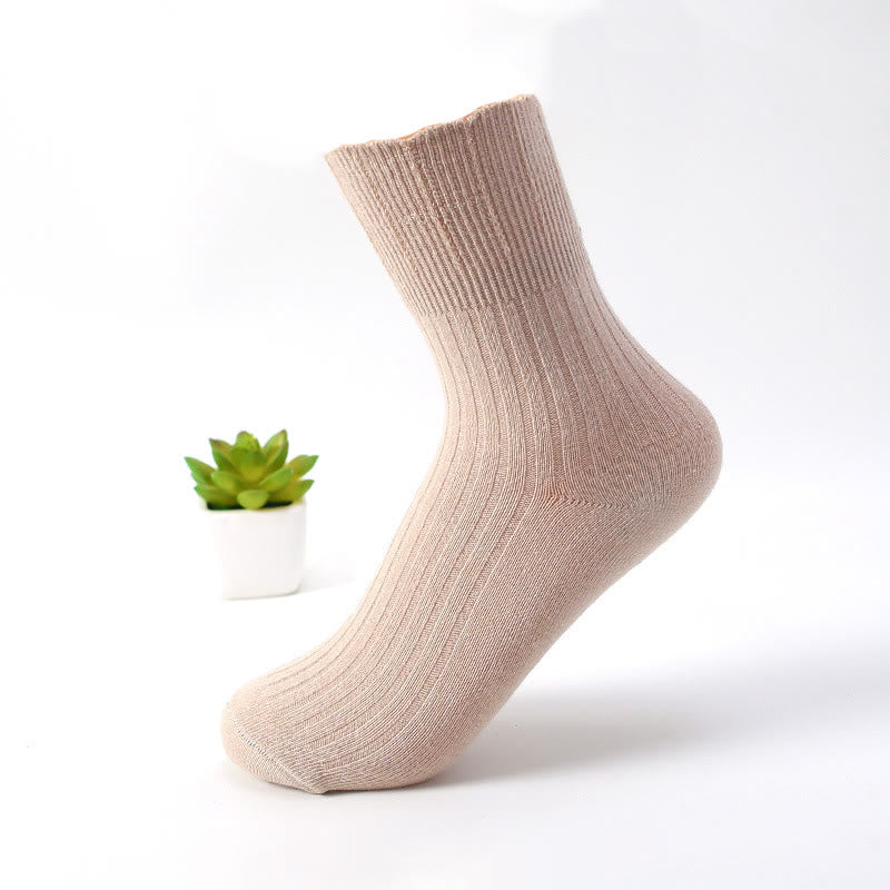 Cotton Soft Quarter Socks(8 Pairs) - Khaki - EU37-40(US4-7) - image 10